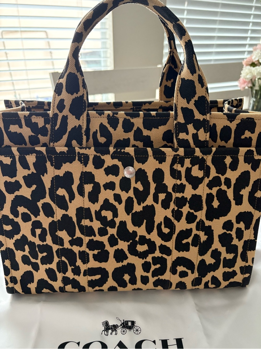 Coach Leopard Cargo Tote - Picture 4 of 7